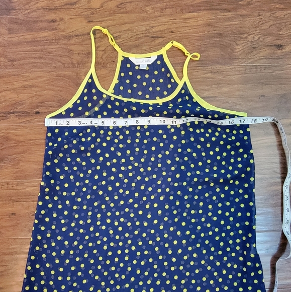 Charming Charlie Polka Dot Sheer Bright Size Small Tank Top - Picture 7 of 9